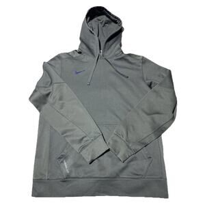 Nike Hoodie Mens Extra Large Grey Blue Therma Fit Club Fleece Pullover Athletic